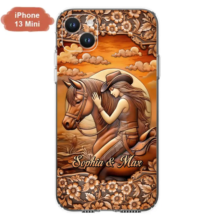 Custom Personalized Horse Girl Phone Case - Gift Idea For Horse Lover - Case For iPhone/ Samsung