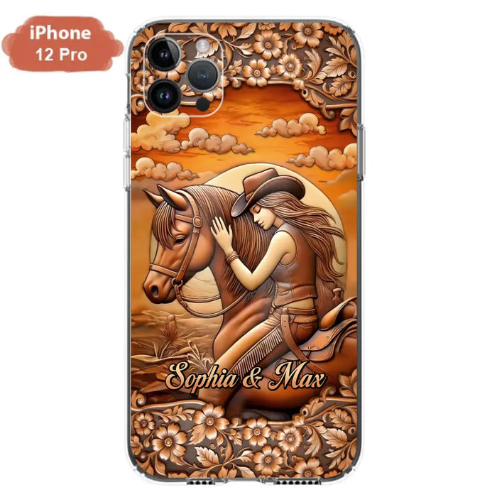 Custom Personalized Horse Girl Phone Case - Gift Idea For Horse Lover - Case For iPhone/ Samsung