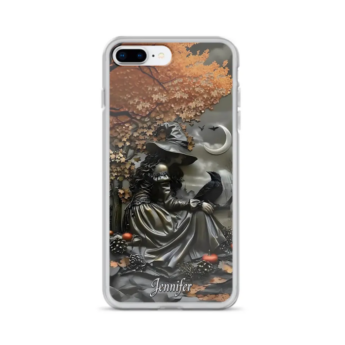 Personalized Witch Phone Case - Halloween/Birthday Gift Idea For Yourself, Women, Witch Lovers - Case For iPhone/Samsung