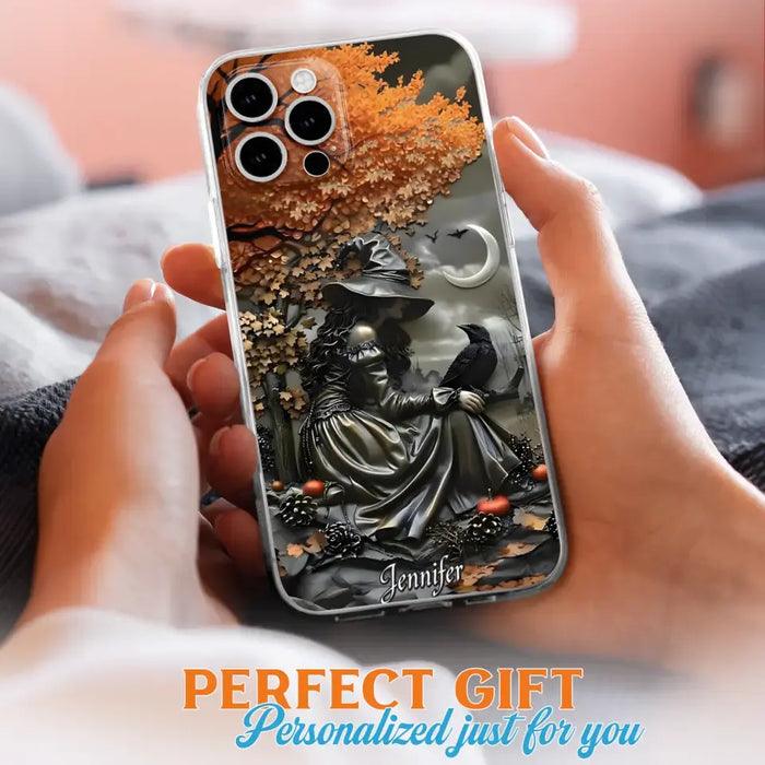 Custom Personalized Witch Phone Case - Halloween/ Birthday Gift Idea For Yourself, Women, Witch Lovers - Case For iPhone/ Samsung