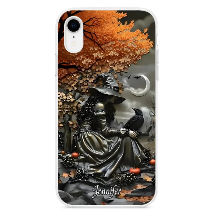 Custom Personalized Witch Phone Case - Halloween/ Birthday Gift Idea For Yourself, Women, Witch Lovers - Case For iPhone/ Samsung