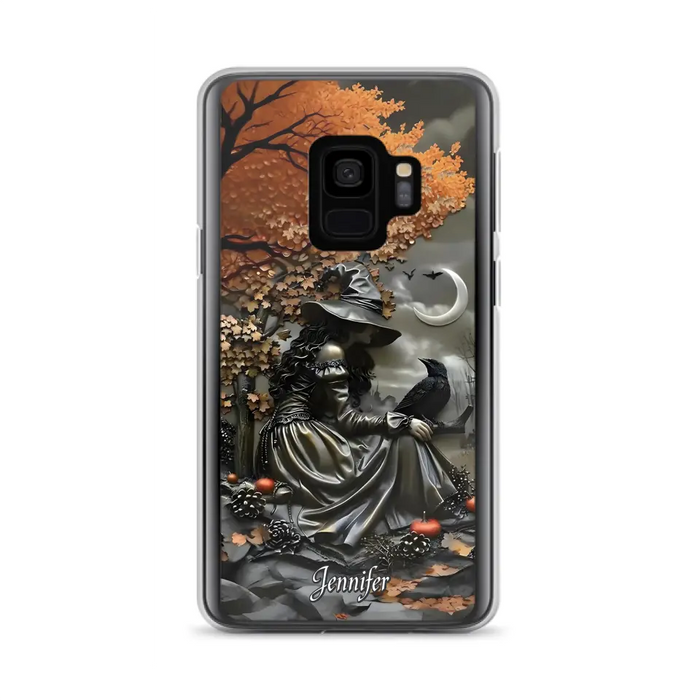 Custom Personalized Witch Phone Case - Halloween/ Birthday Gift Idea For Yourself, Women, Witch Lovers - Case For iPhone/ Samsung