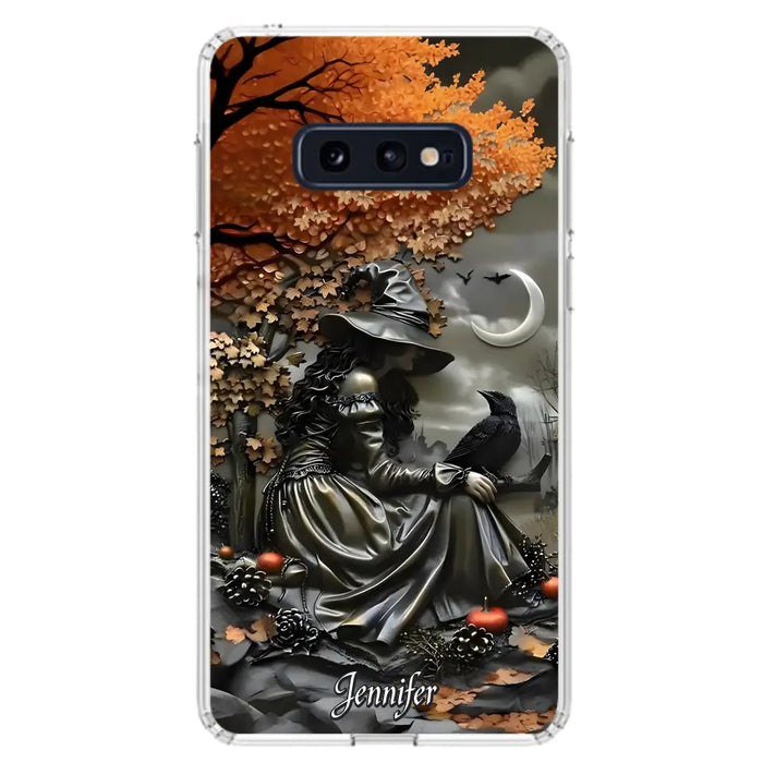 Custom Personalized Witch Phone Case - Halloween/ Birthday Gift Idea For Yourself, Women, Witch Lovers - Case For iPhone/ Samsung