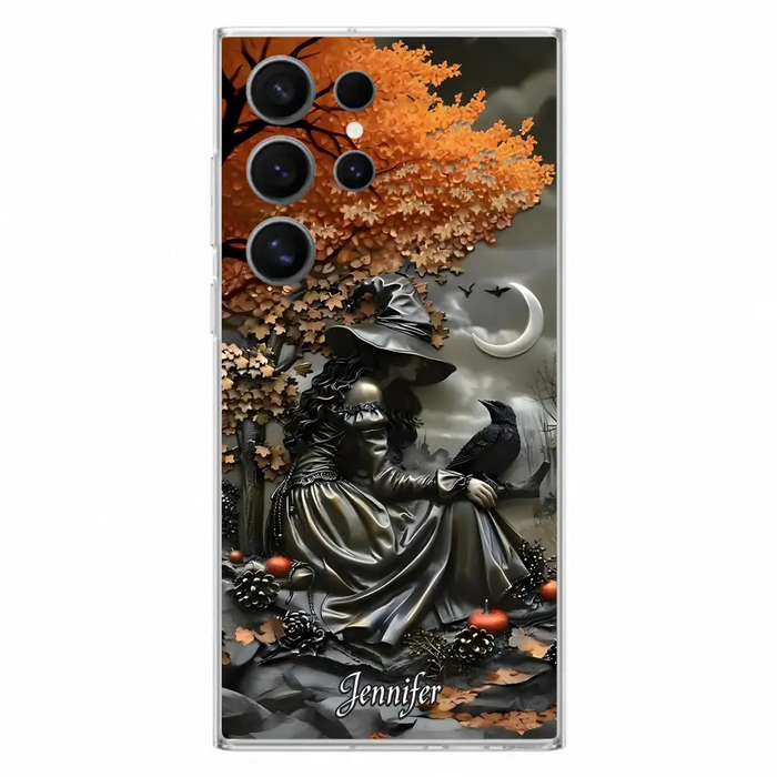 Custom Personalized Witch Phone Case - Halloween/ Birthday Gift Idea For Yourself, Women, Witch Lovers - Case For iPhone/ Samsung