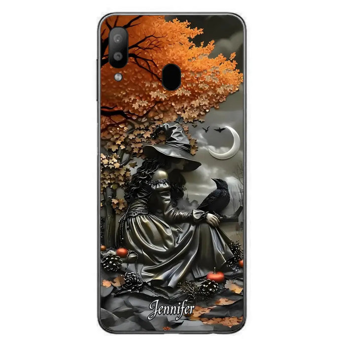 Custom Personalized Witch Phone Case - Halloween/ Birthday Gift Idea For Yourself, Women, Witch Lovers - Case For iPhone/ Samsung