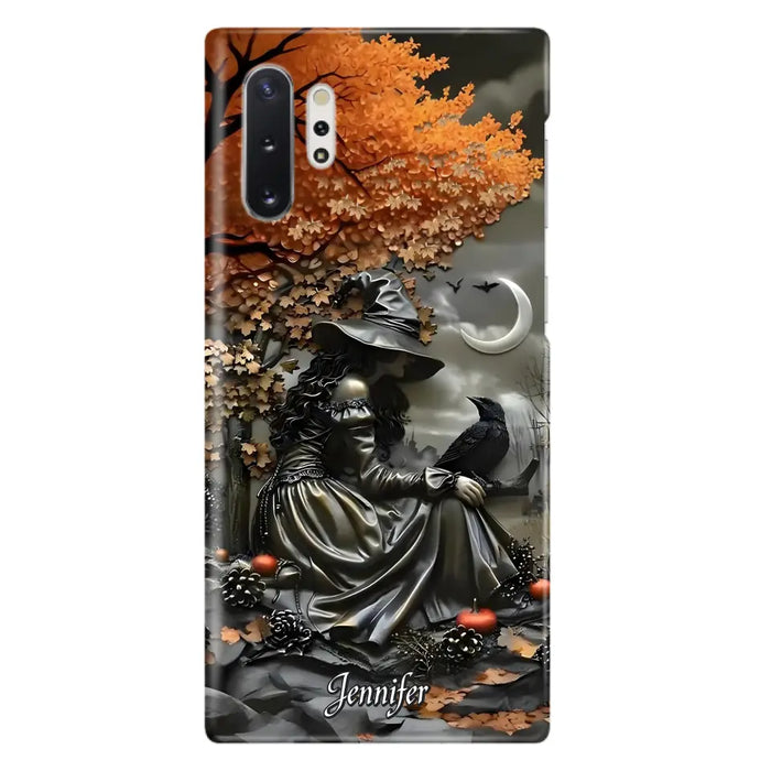 Custom Personalized Witch Phone Case - Halloween/ Birthday Gift Idea For Yourself, Women, Witch Lovers - Case For iPhone/ Samsung