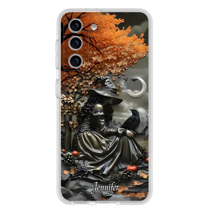 Custom Personalized Witch Phone Case - Halloween/ Birthday Gift Idea For Yourself, Women, Witch Lovers - Case For iPhone/ Samsung