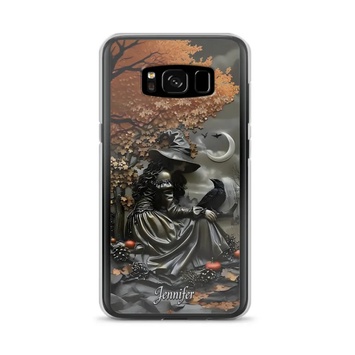 Custom Personalized Witch Phone Case - Halloween/ Birthday Gift Idea For Yourself, Women, Witch Lovers - Case For iPhone/ Samsung