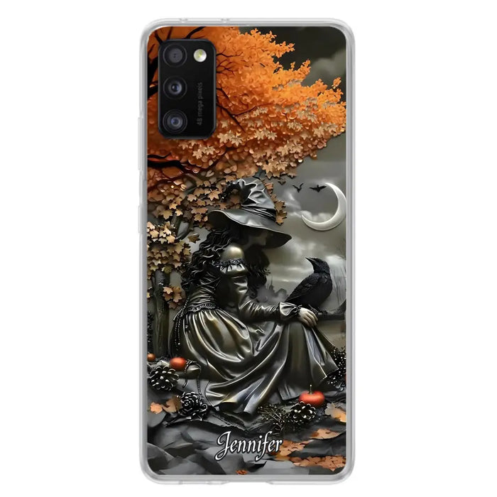 Custom Personalized Witch Phone Case - Halloween/ Birthday Gift Idea For Yourself, Women, Witch Lovers - Case For iPhone/ Samsung