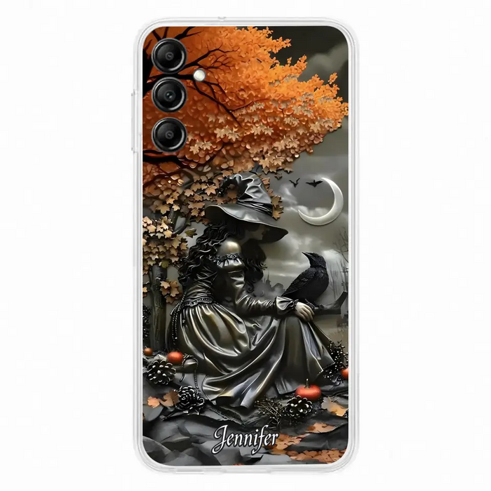 Custom Personalized Witch Phone Case - Halloween/ Birthday Gift Idea For Yourself, Women, Witch Lovers - Case For iPhone/ Samsung