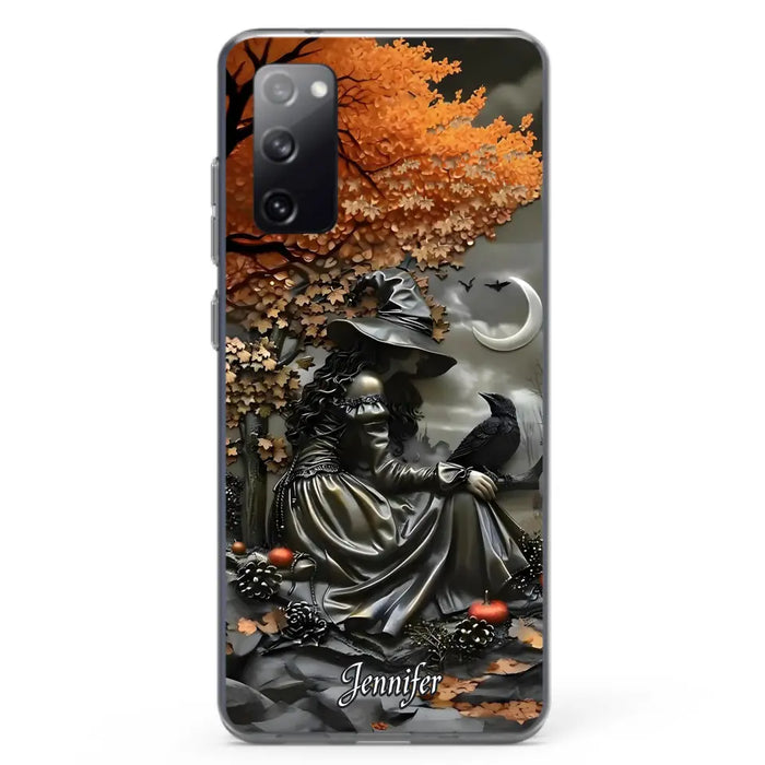 Custom Personalized Witch Phone Case - Halloween/ Birthday Gift Idea For Yourself, Women, Witch Lovers - Case For iPhone/ Samsung