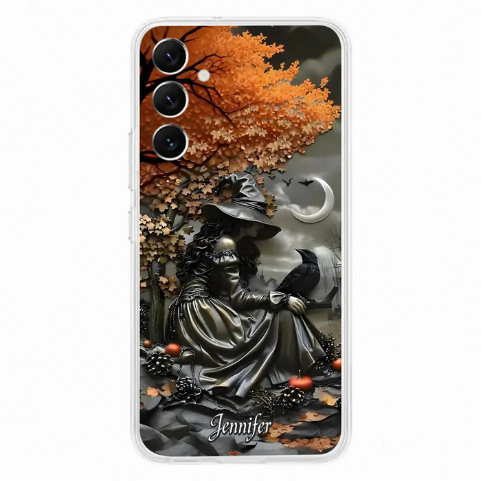 Custom Personalized Witch Phone Case - Halloween/ Birthday Gift Idea For Yourself, Women, Witch Lovers - Case For iPhone/ Samsung