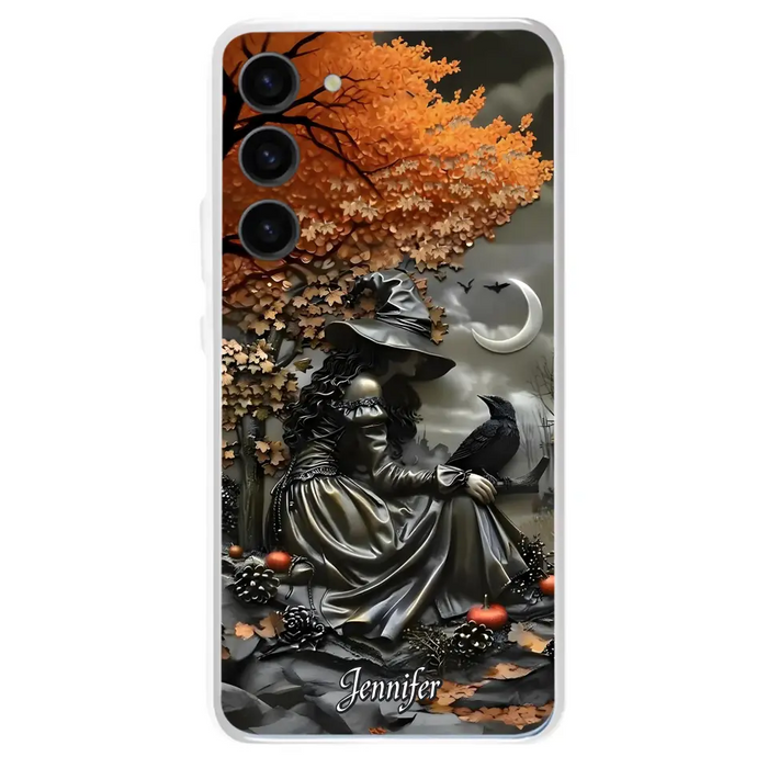 Custom Personalized Witch Phone Case - Halloween/ Birthday Gift Idea For Yourself, Women, Witch Lovers - Case For iPhone/ Samsung