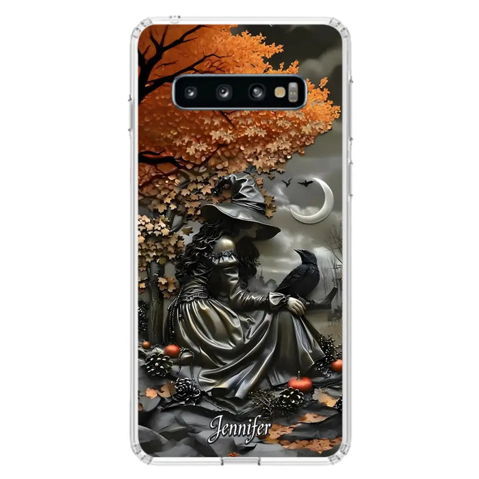 Custom Personalized Witch Phone Case - Halloween/ Birthday Gift Idea For Yourself, Women, Witch Lovers - Case For iPhone/ Samsung