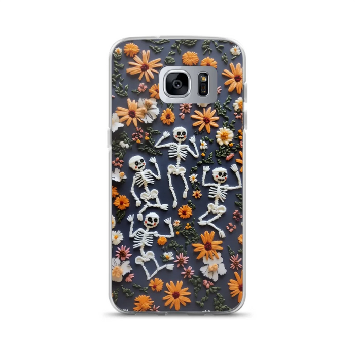 Custom Personalized 3D Skeleton Phone Case - Halloween Gift Idea - Case For iPhone/ Samsung