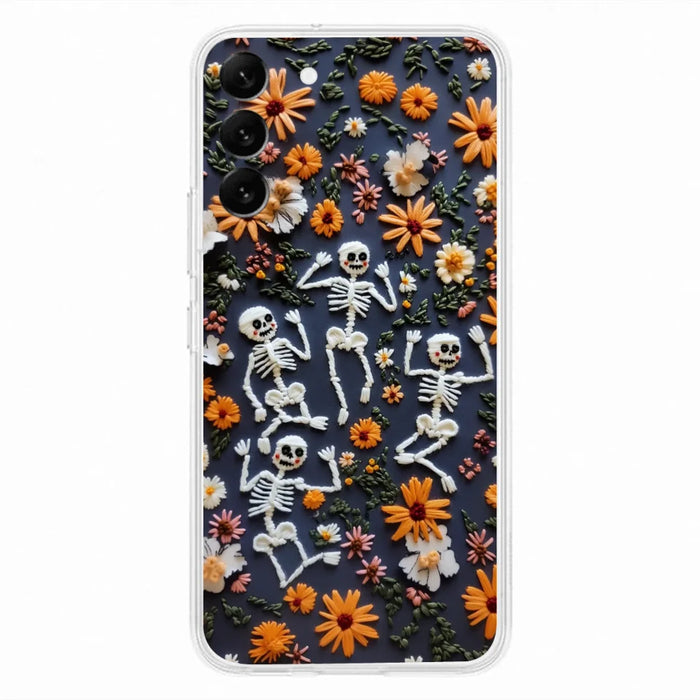 Custom Personalized 3D Skeleton Phone Case - Halloween Gift Idea - Case For iPhone/ Samsung