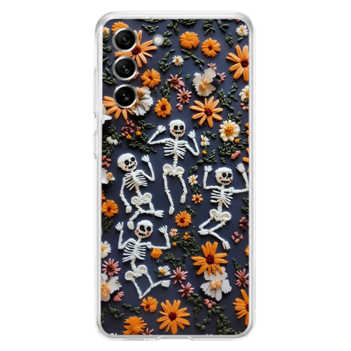 Custom Personalized 3D Skeleton Phone Case - Halloween Gift Idea - Case For iPhone/ Samsung