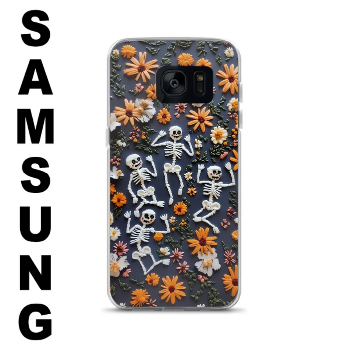 Custom Personalized 3D Skeleton Phone Case - Halloween Gift Idea - Case For iPhone/ Samsung