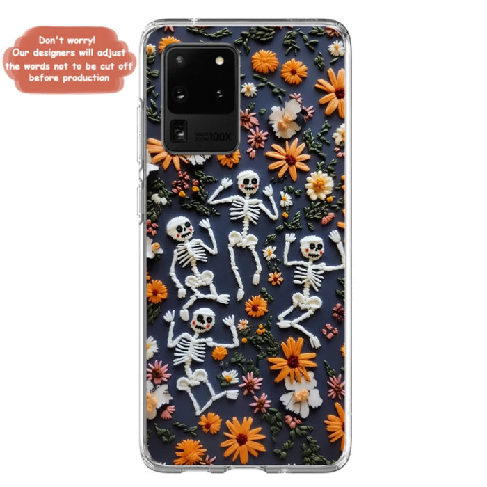 Custom Personalized 3D Skeleton Phone Case - Halloween Gift Idea - Case For iPhone/ Samsung