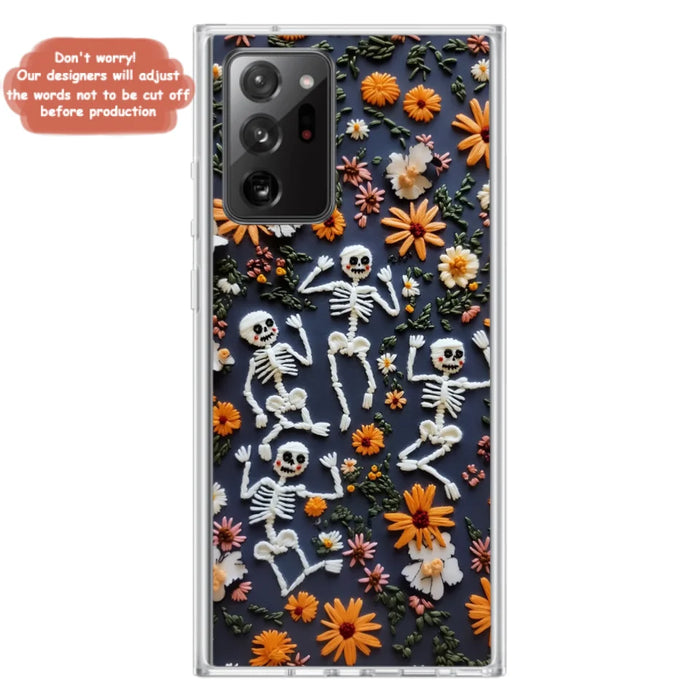 Custom Personalized 3D Skeleton Phone Case - Halloween Gift Idea - Case For iPhone/ Samsung