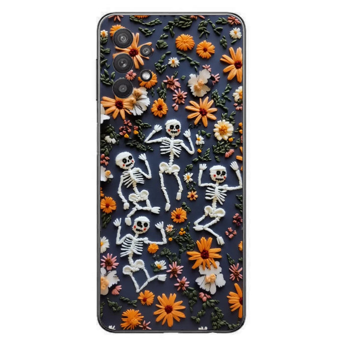 Custom Personalized 3D Skeleton Phone Case - Halloween Gift Idea - Case For iPhone/ Samsung