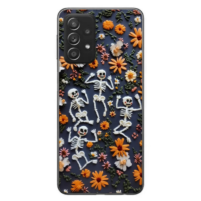 Custom Personalized 3D Skeleton Phone Case - Halloween Gift Idea - Case For iPhone/ Samsung