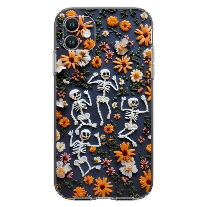 Custom Personalized 3D Skeleton Phone Case - Halloween Gift Idea - Case For iPhone/ Samsung