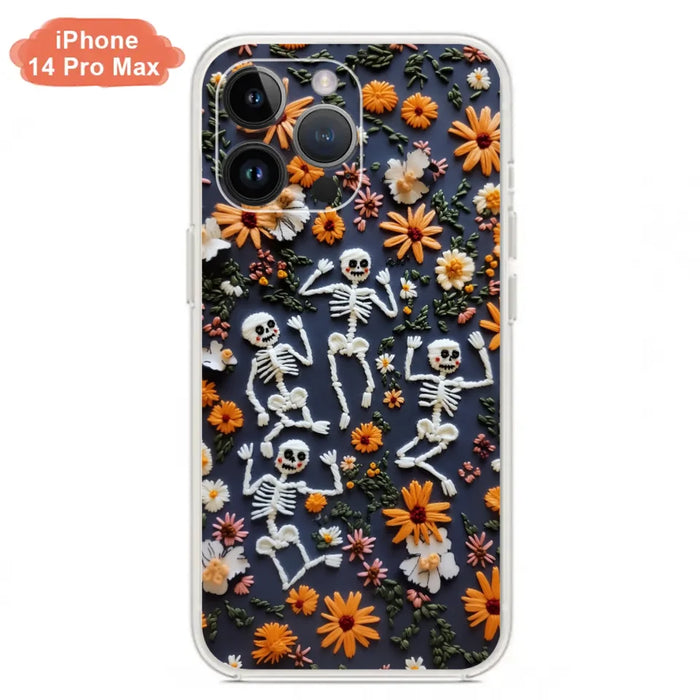 Custom Personalized 3D Skeleton Phone Case - Halloween Gift Idea - Case For iPhone/ Samsung