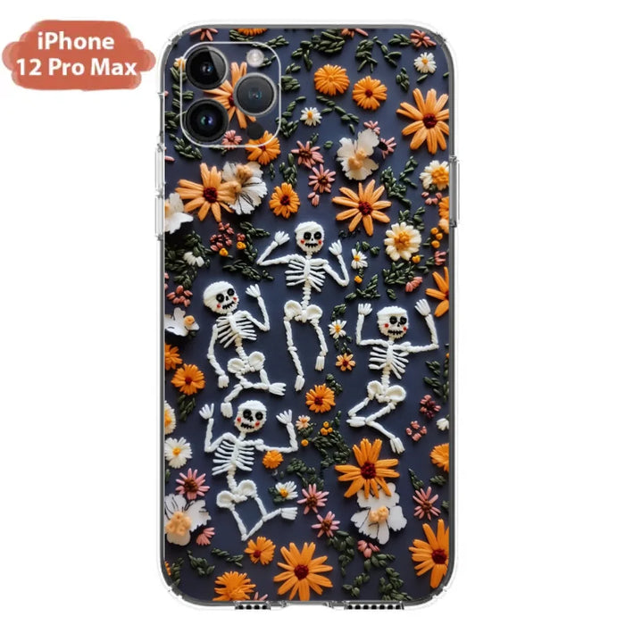 Custom Personalized 3D Skeleton Phone Case - Halloween Gift Idea - Case For iPhone/ Samsung