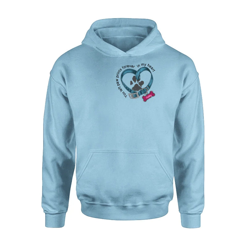 Personalized Dog Paw Prints Shirt - Mother's Day/Father's Day Gift For Dog Lovers - You Left Paw Prints Forever In My Heart