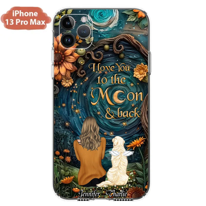 Custom Personalized Galaxy Night Phone Case - Gift Idea For Pet Owner - Case For iPhon/ Samsung - I Love You To The Moon & Back