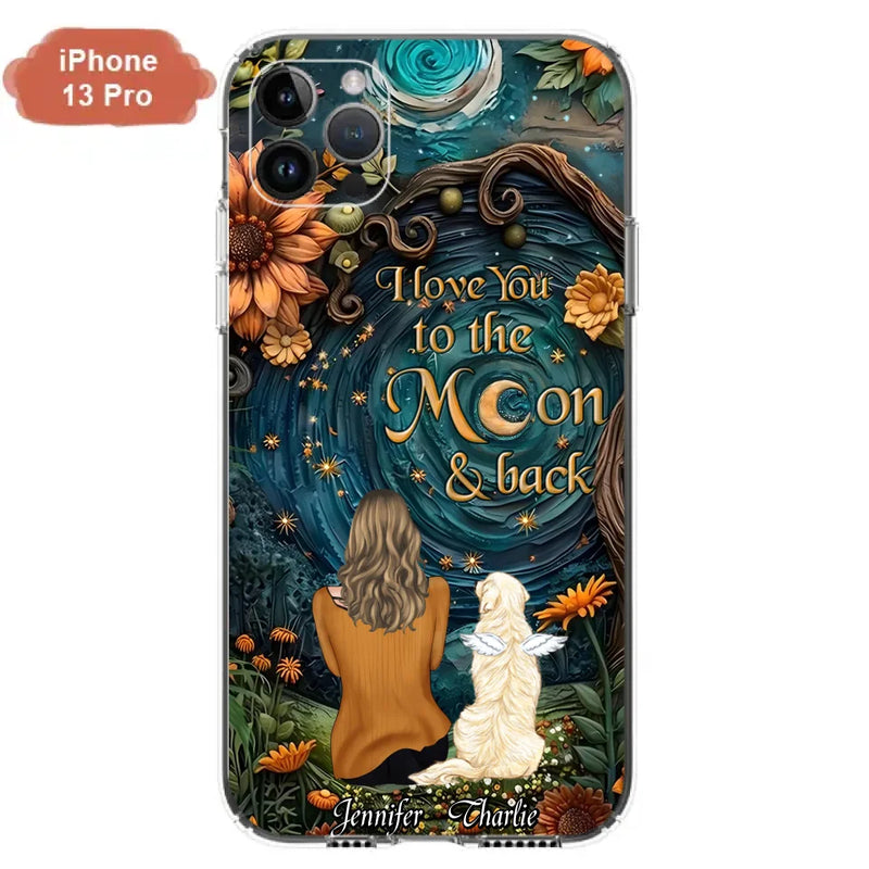 Personalized Galaxy Night Phone Case - Gift Idea For Pet Owner - Case For iPhone/Samsung - I Love You To The Moon & Back