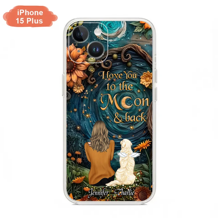 Custom Personalized Galaxy Night Phone Case - Gift Idea For Pet Owner - Case For iPhon/ Samsung - I Love You To The Moon & Back