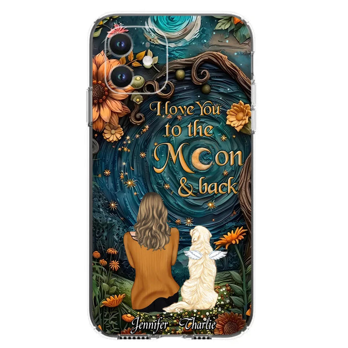 Custom Personalized Galaxy Night Phone Case - Gift Idea For Pet Owner - Case For iPhon/ Samsung - I Love You To The Moon & Back