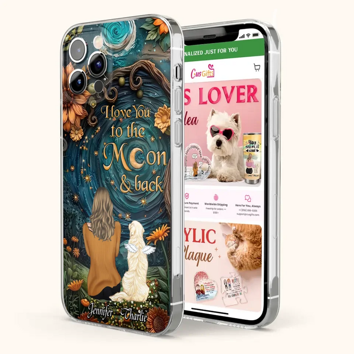 Custom Personalized Galaxy Night Phone Case - Gift Idea For Pet Owner - Case For iPhon/ Samsung - I Love You To The Moon & Back