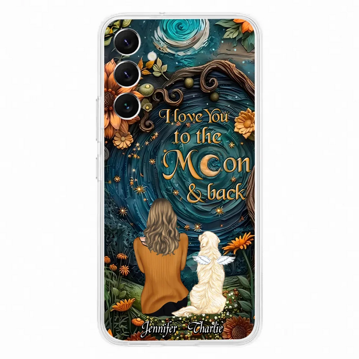 Custom Personalized Galaxy Night Phone Case - Gift Idea For Pet Owner - Case For iPhon/ Samsung - I Love You To The Moon & Back