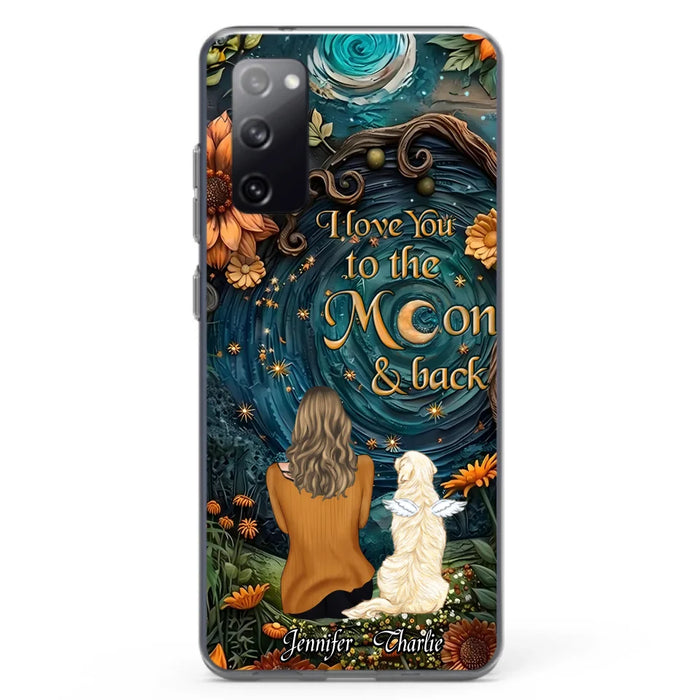 Custom Personalized Galaxy Night Phone Case - Gift Idea For Pet Owner - Case For iPhon/ Samsung - I Love You To The Moon & Back