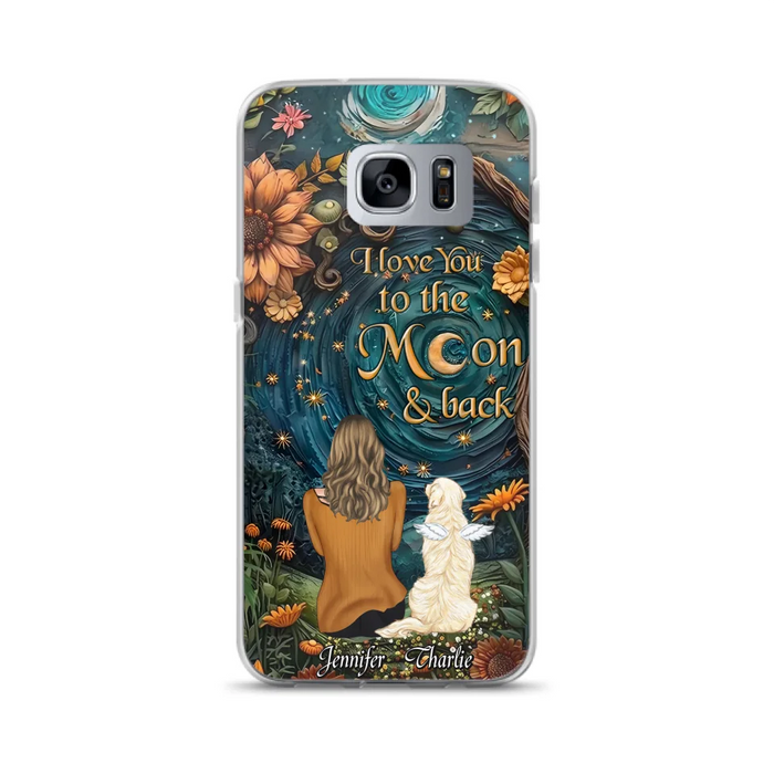 Custom Personalized Galaxy Night Phone Case - Gift Idea For Pet Owner - Case For iPhon/ Samsung - I Love You To The Moon & Back