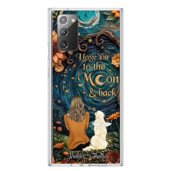 Custom Personalized Galaxy Night Phone Case - Gift Idea For Pet Owner - Case For iPhon/ Samsung - I Love You To The Moon & Back