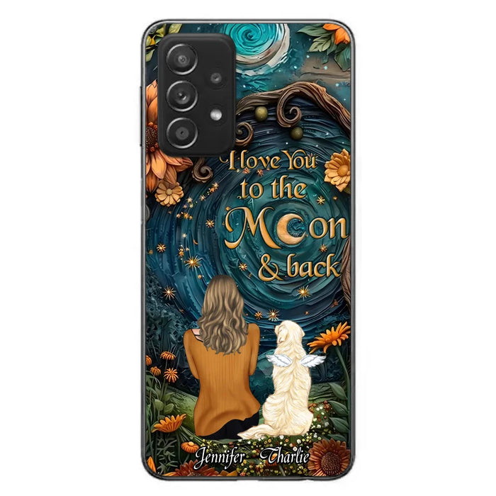 Custom Personalized Galaxy Night Phone Case - Gift Idea For Pet Owner - Case For iPhon/ Samsung - I Love You To The Moon & Back