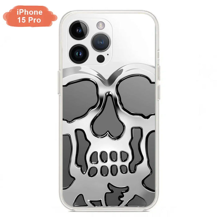 Custom Personalized Veteran Skull Metalic Phone Case - Gift Idea For Veteran - Case For iPhone/ Samsung