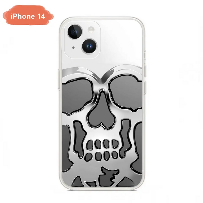 Custom Personalized Veteran Skull Metalic Phone Case - Gift Idea For Veteran - Case For iPhone/ Samsung