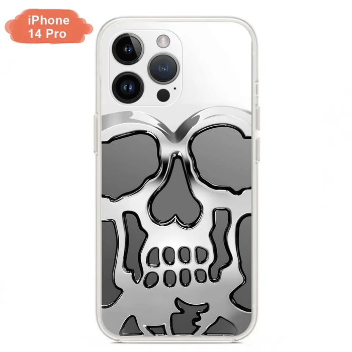 Custom Personalized Veteran Skull Metalic Phone Case - Gift Idea For Veteran - Case For iPhone/ Samsung