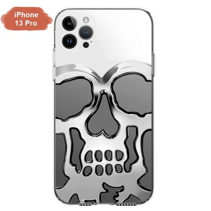 Custom Personalized Veteran Skull Metalic Phone Case - Gift Idea For Veteran - Case For iPhone/ Samsung