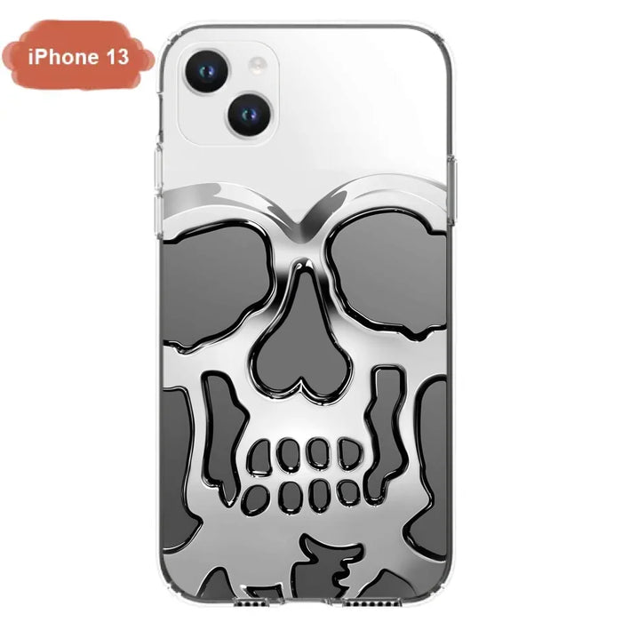 Custom Personalized Veteran Skull Metalic Phone Case - Gift Idea For Veteran - Case For iPhone/ Samsung