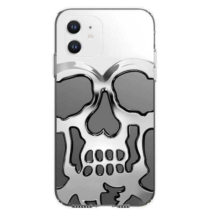 Custom Personalized Veteran Skull Metalic Phone Case - Gift Idea For Veteran - Case For iPhone/ Samsung