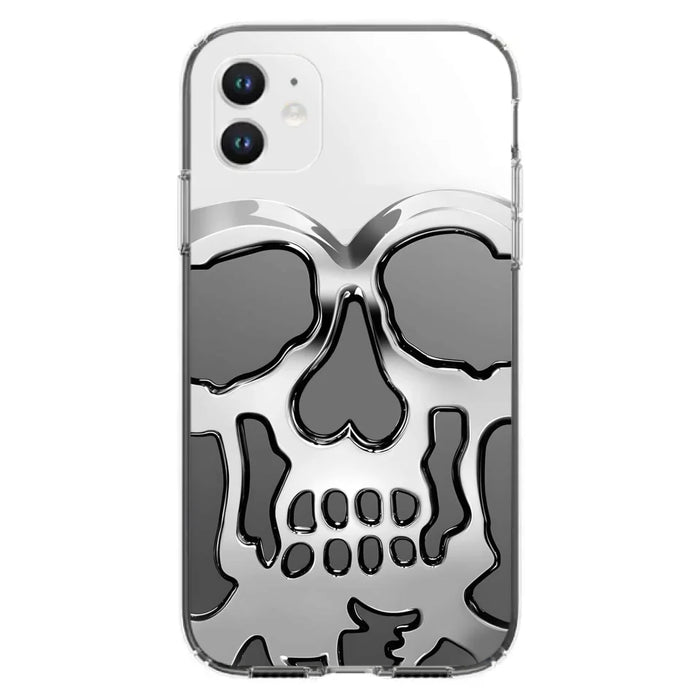 Custom Personalized Veteran Skull Metalic Phone Case - Gift Idea For Veteran - Case For iPhone/ Samsung