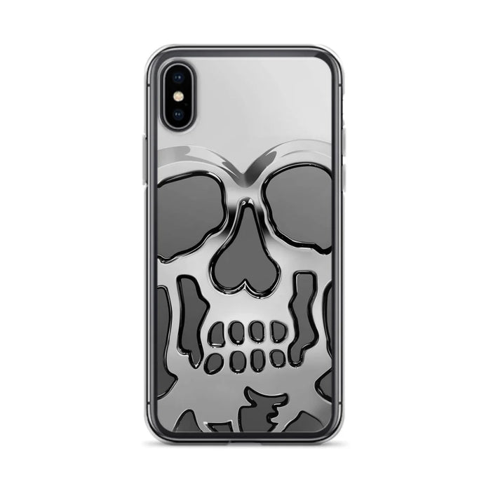 Custom Personalized Veteran Skull Metalic Phone Case - Gift Idea For Veteran - Case For iPhone/ Samsung