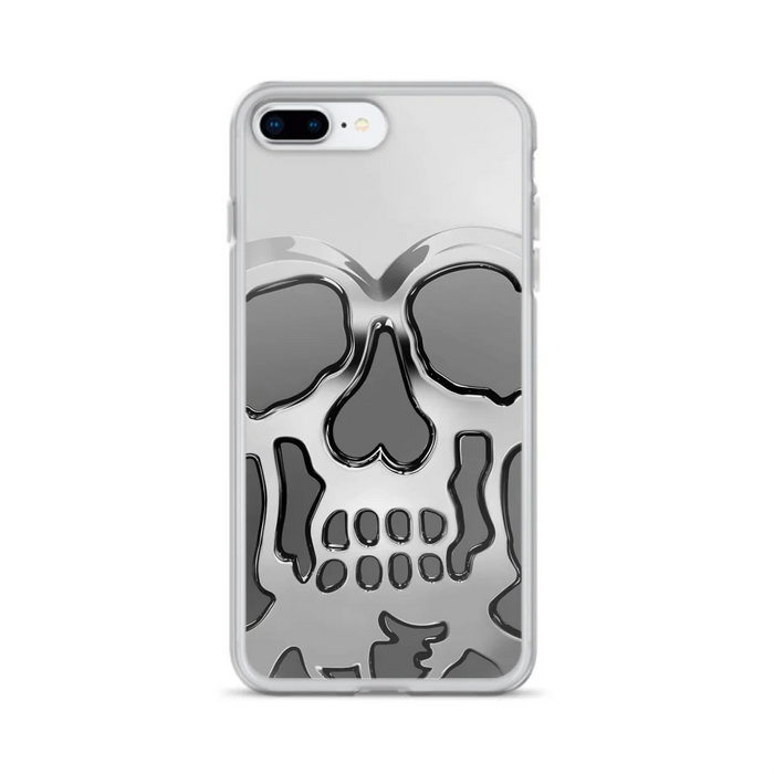 Custom Personalized Veteran Skull Metalic Phone Case - Gift Idea For Veteran - Case For iPhone/ Samsung