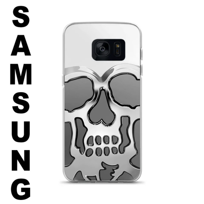 Custom Personalized Veteran Skull Metalic Phone Case - Gift Idea For Veteran - Case For iPhone/ Samsung